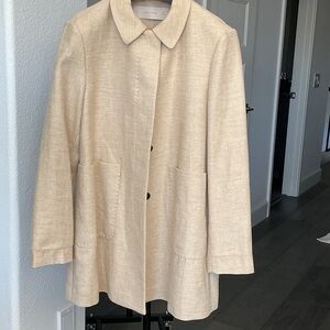 Zara Beige Mid Length Jacket L